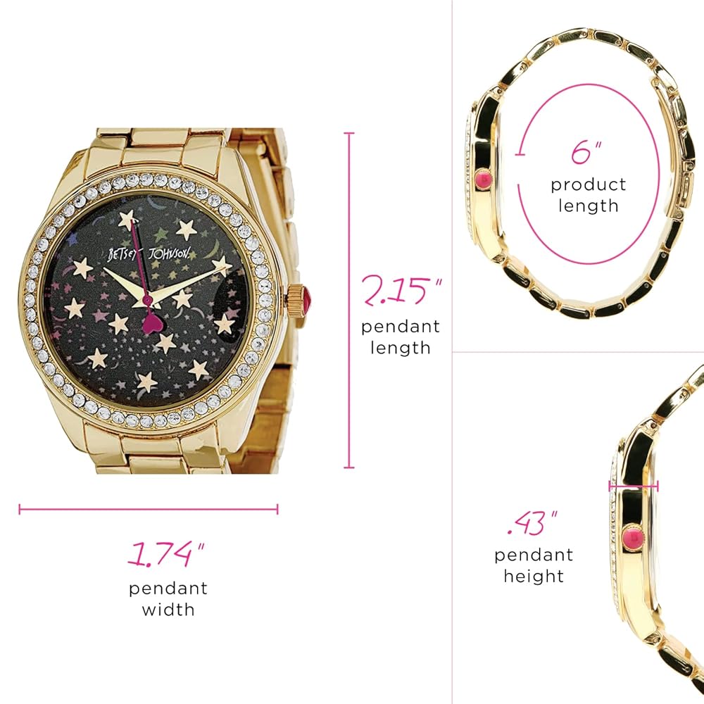 Amazon.com: Betsey Johnson Stars Black Rhinestone Yellow